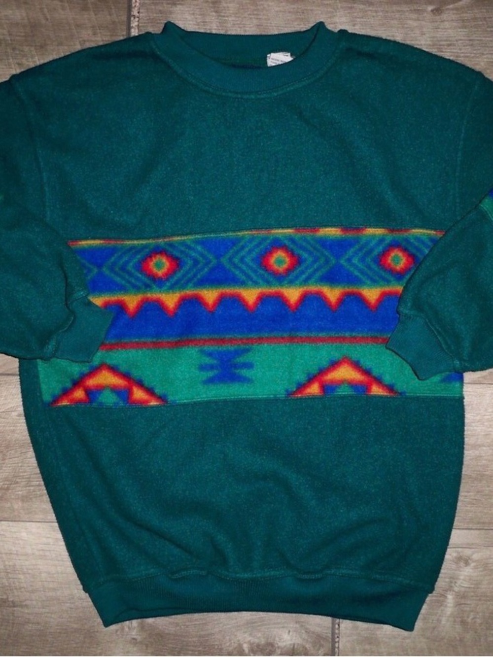 Vintage Bugle Boy Aztec Southwestern Sweatshirt Pullover Jumper Men's Size Small